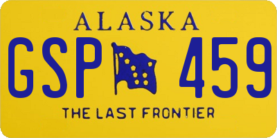 AK license plate GSP459