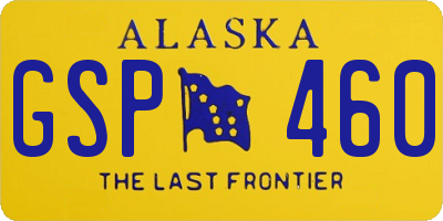 AK license plate GSP460