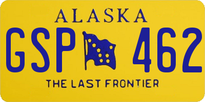 AK license plate GSP462