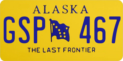 AK license plate GSP467