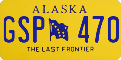 AK license plate GSP470