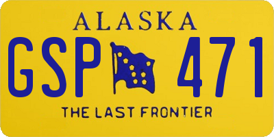 AK license plate GSP471