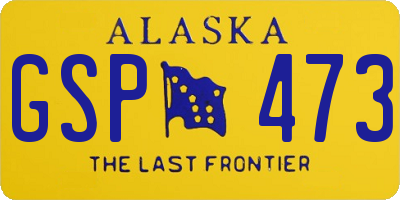 AK license plate GSP473