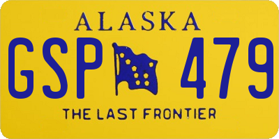 AK license plate GSP479