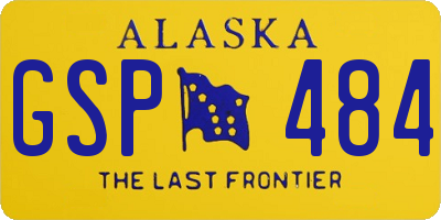 AK license plate GSP484