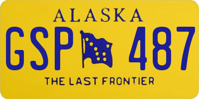 AK license plate GSP487