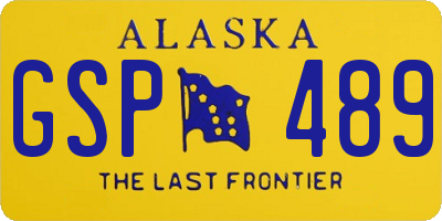 AK license plate GSP489