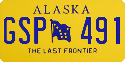 AK license plate GSP491