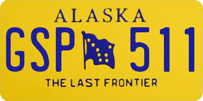 AK license plate GSP511