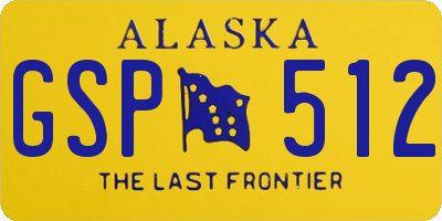 AK license plate GSP512