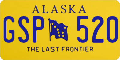 AK license plate GSP520