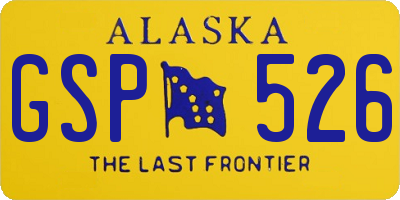 AK license plate GSP526
