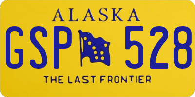 AK license plate GSP528