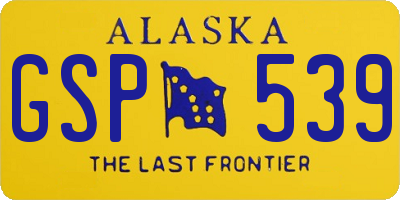 AK license plate GSP539