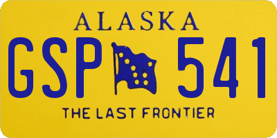 AK license plate GSP541