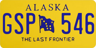 AK license plate GSP546