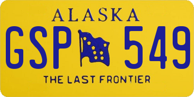 AK license plate GSP549