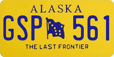 AK license plate GSP561