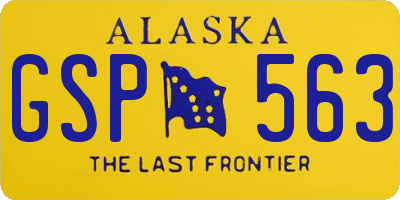 AK license plate GSP563