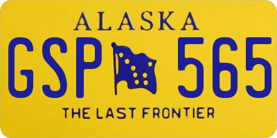 AK license plate GSP565
