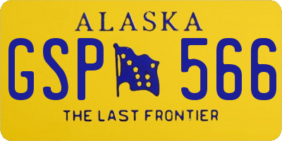 AK license plate GSP566