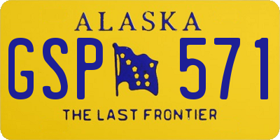 AK license plate GSP571
