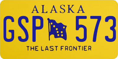 AK license plate GSP573
