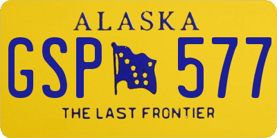 AK license plate GSP577