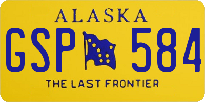 AK license plate GSP584