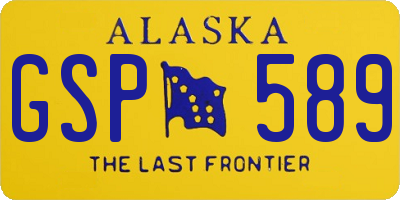 AK license plate GSP589