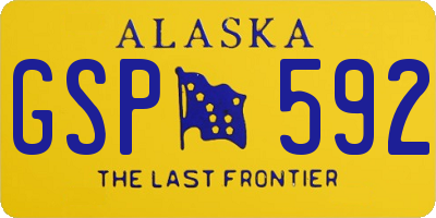 AK license plate GSP592