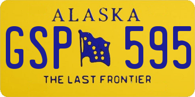 AK license plate GSP595