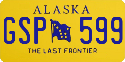 AK license plate GSP599