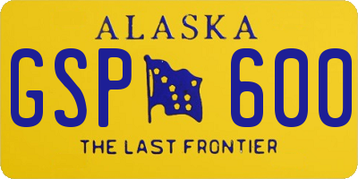 AK license plate GSP600