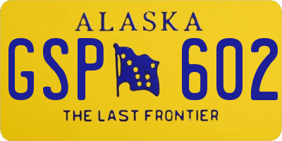 AK license plate GSP602