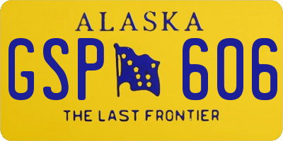 AK license plate GSP606