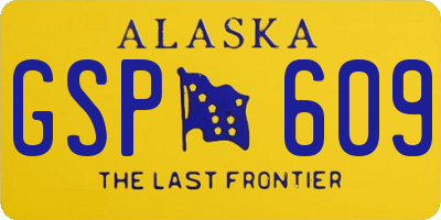 AK license plate GSP609