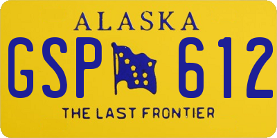 AK license plate GSP612