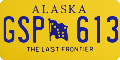 AK license plate GSP613