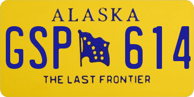 AK license plate GSP614