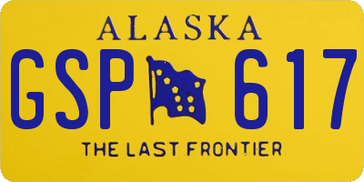 AK license plate GSP617