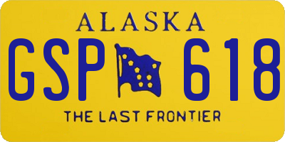 AK license plate GSP618