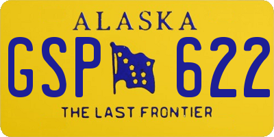 AK license plate GSP622