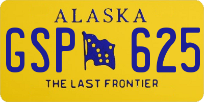 AK license plate GSP625