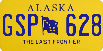 AK license plate GSP628