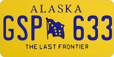AK license plate GSP633