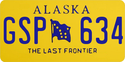 AK license plate GSP634