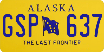 AK license plate GSP637