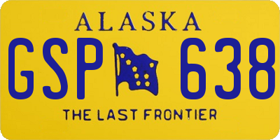 AK license plate GSP638