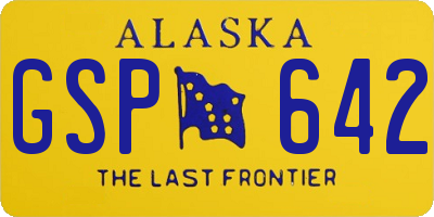 AK license plate GSP642